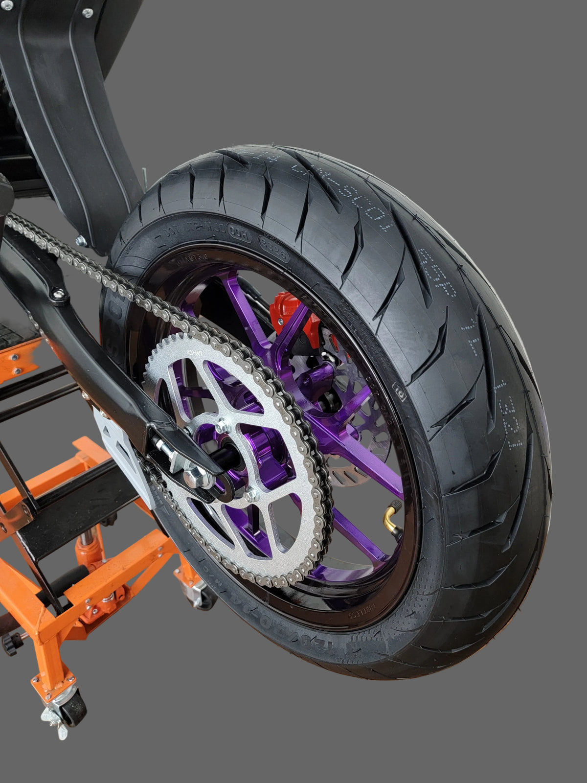 14 inch Purple with black lip supermotos