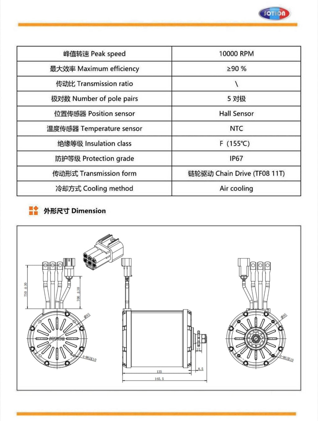 Razor Sotion FW11 v2 Motor w #35 Sprocket, Prewired FarDriver ND72450 (Optional 72680) Bundle & Tuning Session; 14kw