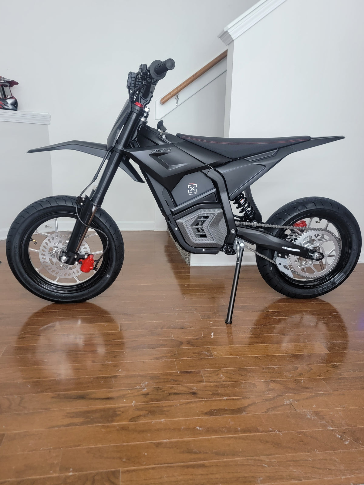14 inch CNC silver with black lip supermotos