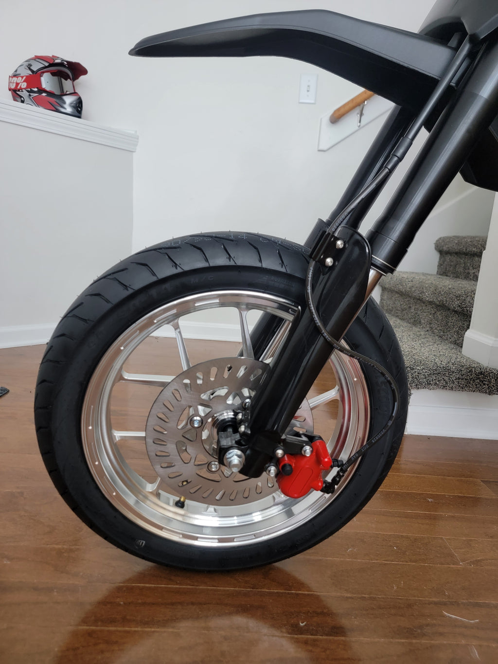 14 inch CNC all silver supermotos