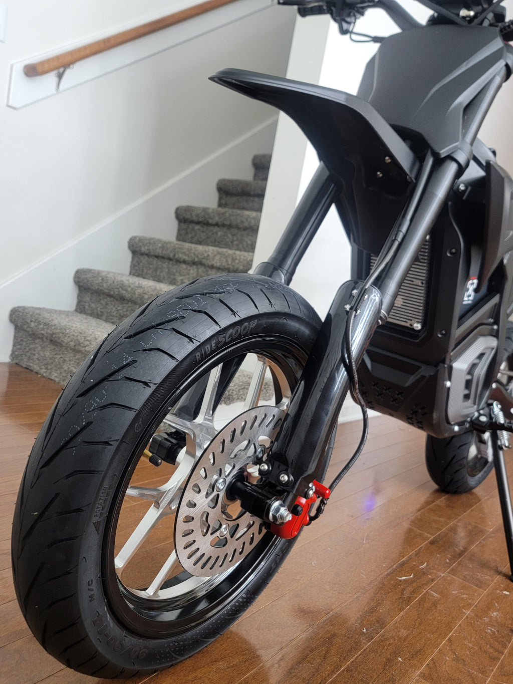 14 inch CNC silver with black lip supermotos